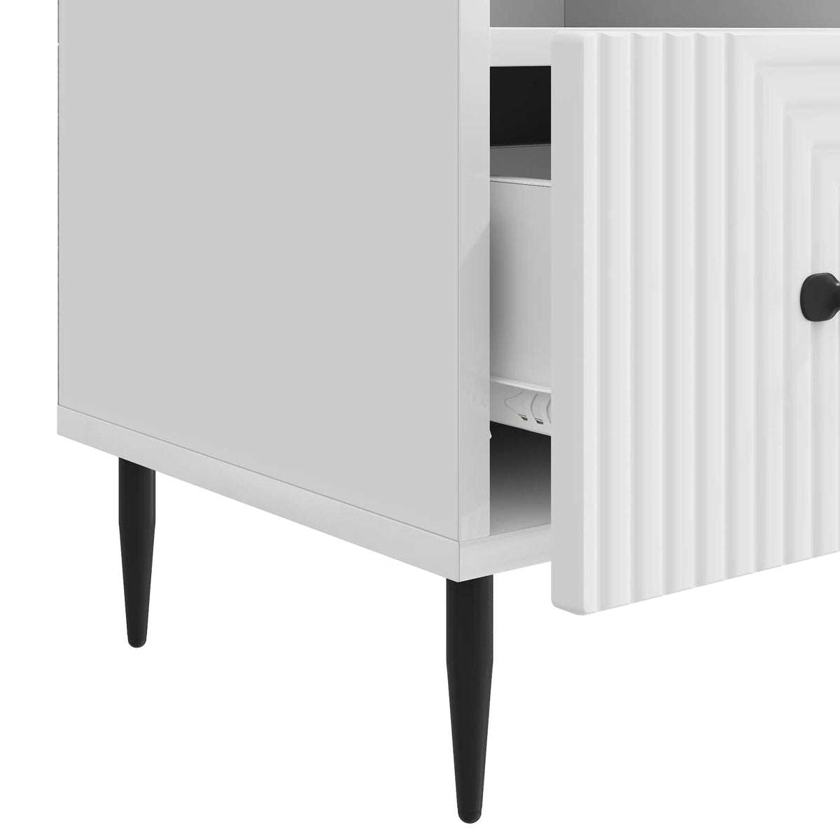 TV-skab Hvid højglans 102 x 34,5 x 50 cm Konstrueret træ
