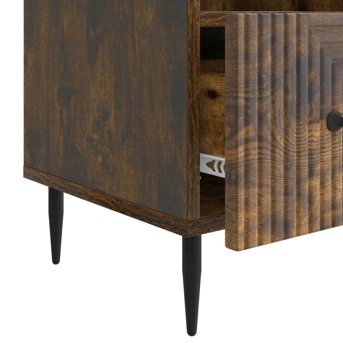TV-skab med skuffe Røget eg 102 x 34,5 x 50 cm Konstrueret træ