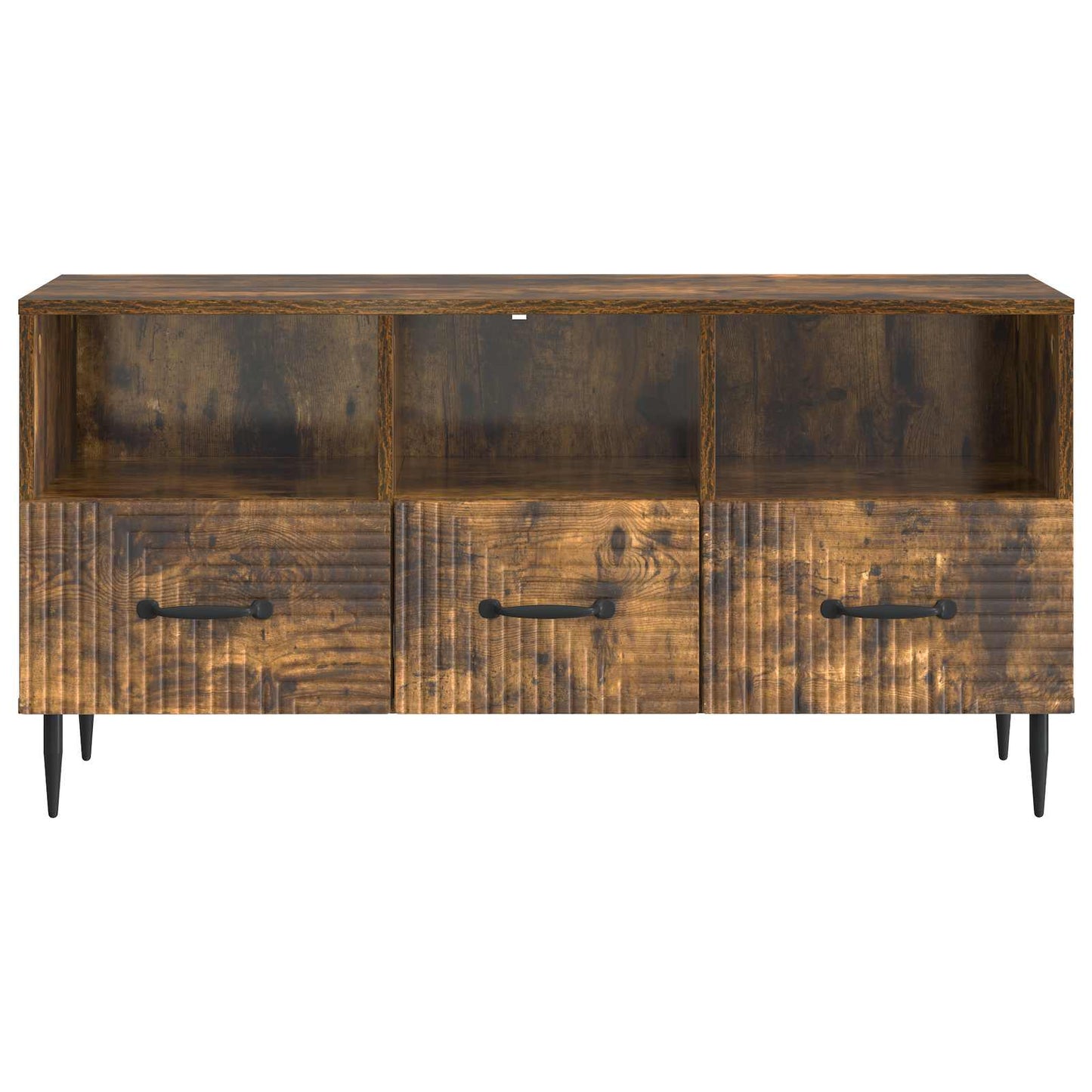 TV-skab med skuffe Røget eg 102 x 34,5 x 50 cm Konstrueret træ