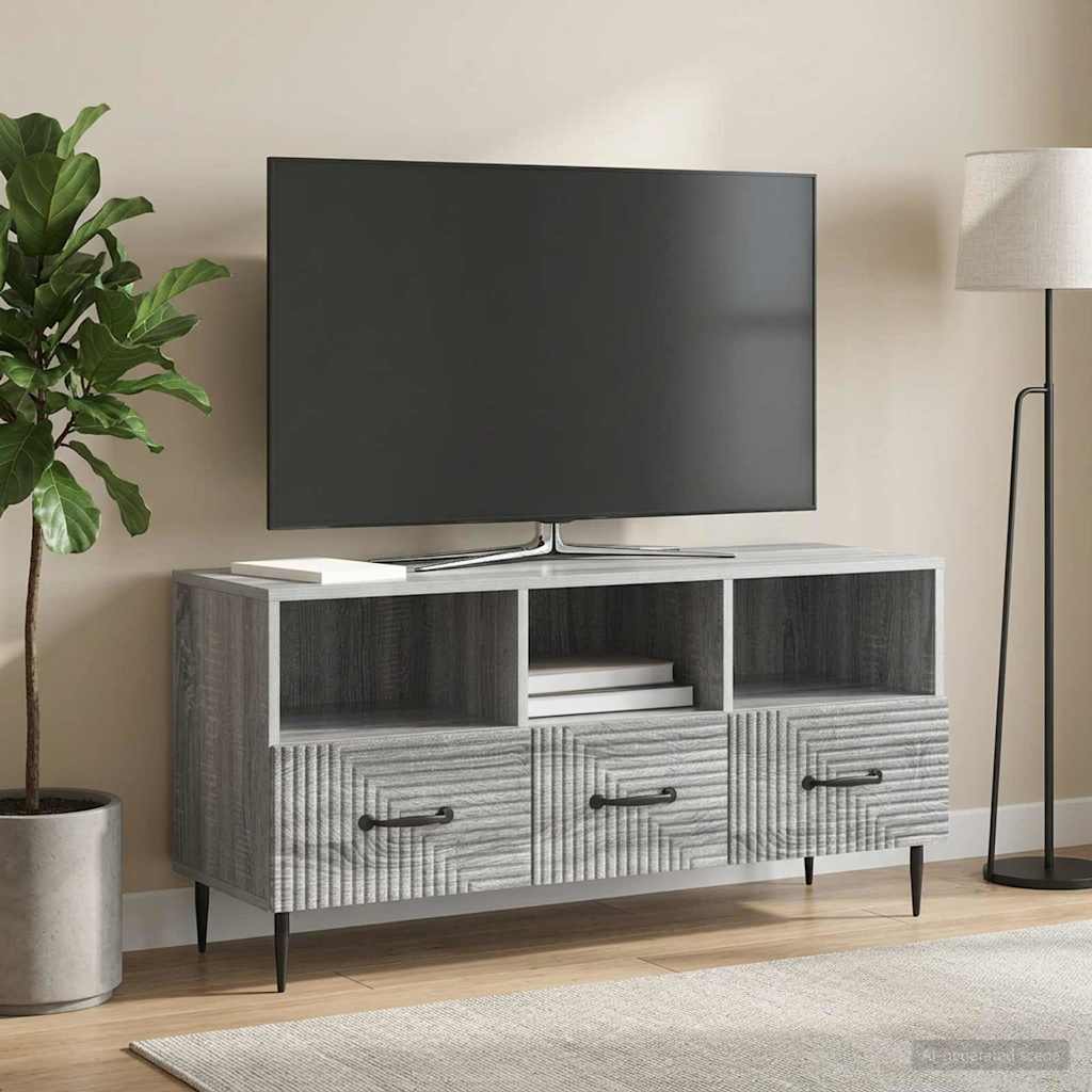 TV-skab Grå sonoma-eg 102 x 34,5 x 50 cm Konstrueret træ