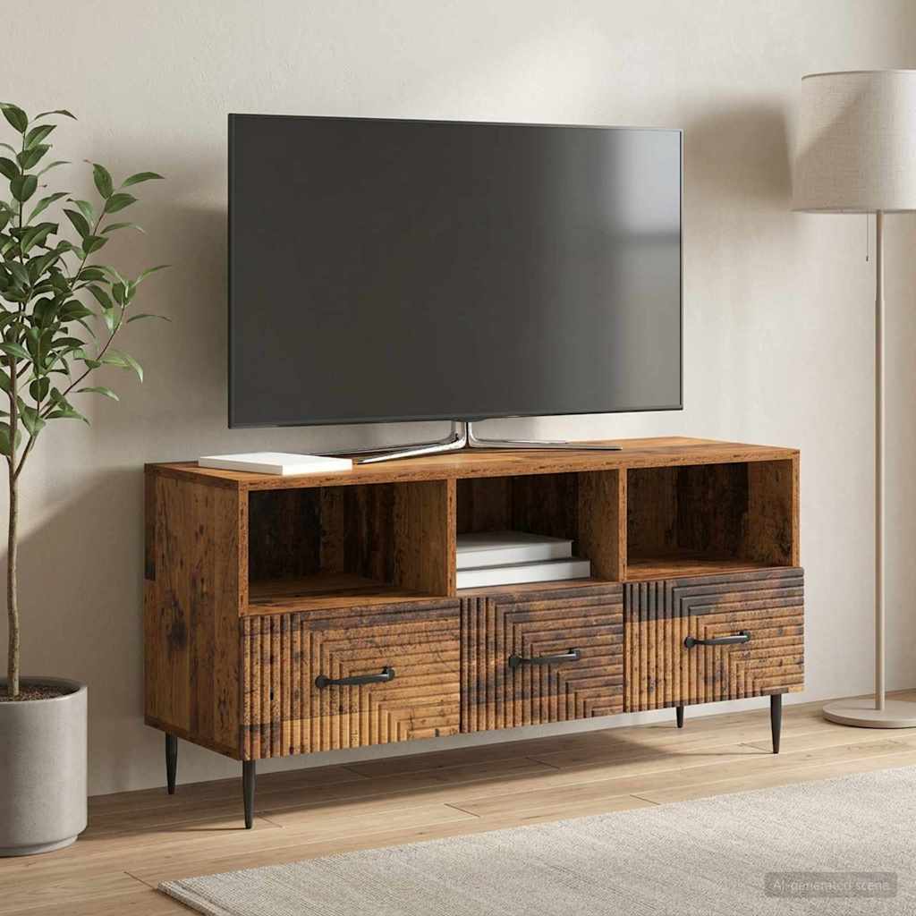 TV-skab Gammelt træ 102 x 34,5 x 50 cm Konstrueret træ