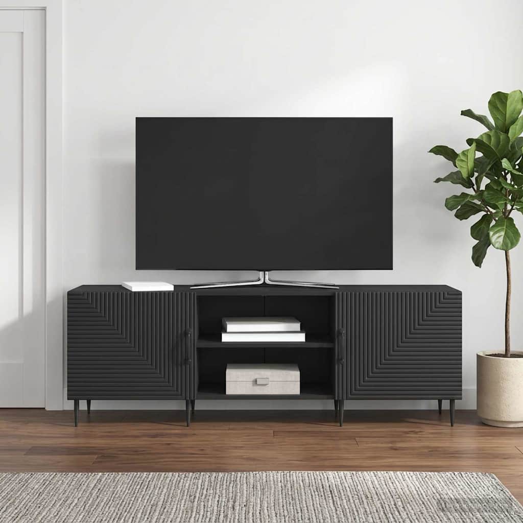 TV-skab 150 x 31 x 50 cm Sort Konstrueret træ