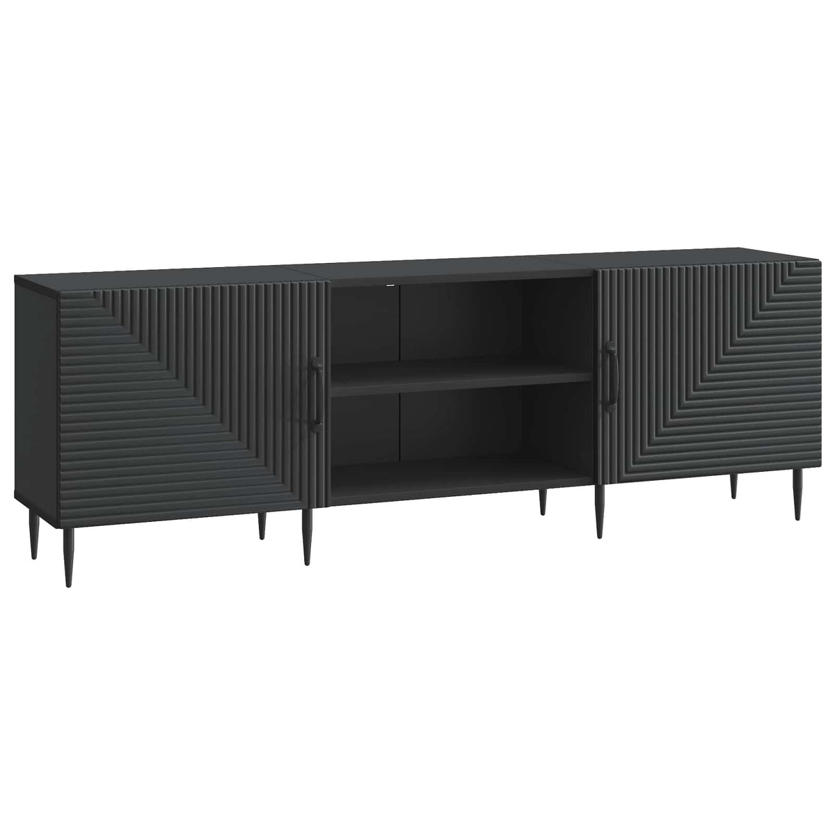 TV-skab 150 x 31 x 50 cm Sort Konstrueret træ