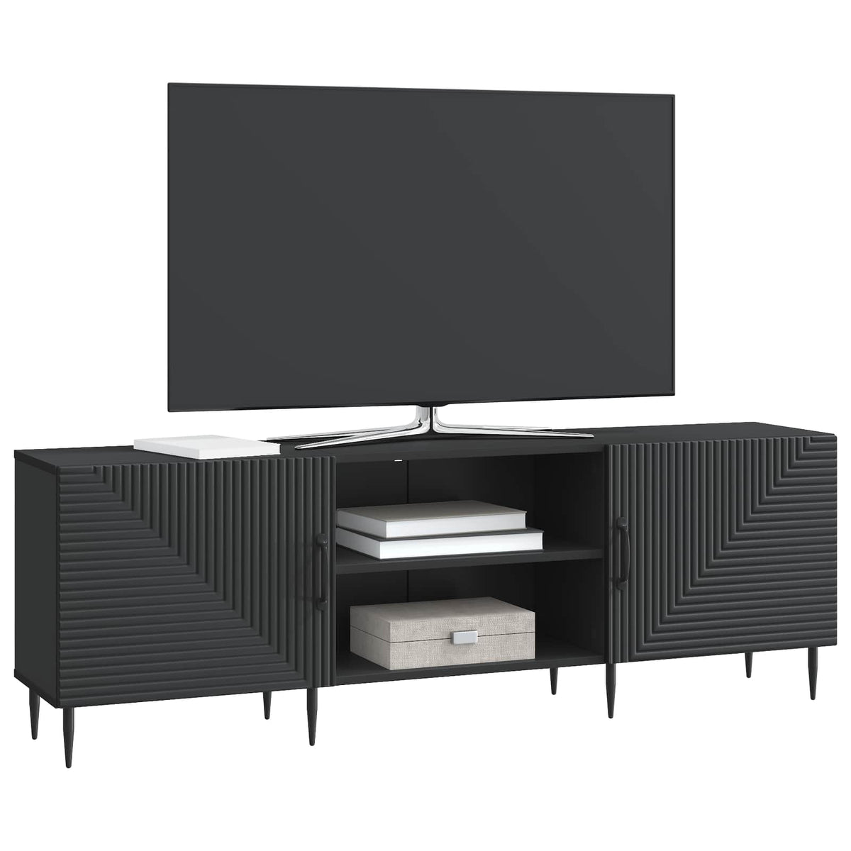 TV-skab 150 x 31 x 50 cm Sort Konstrueret træ
