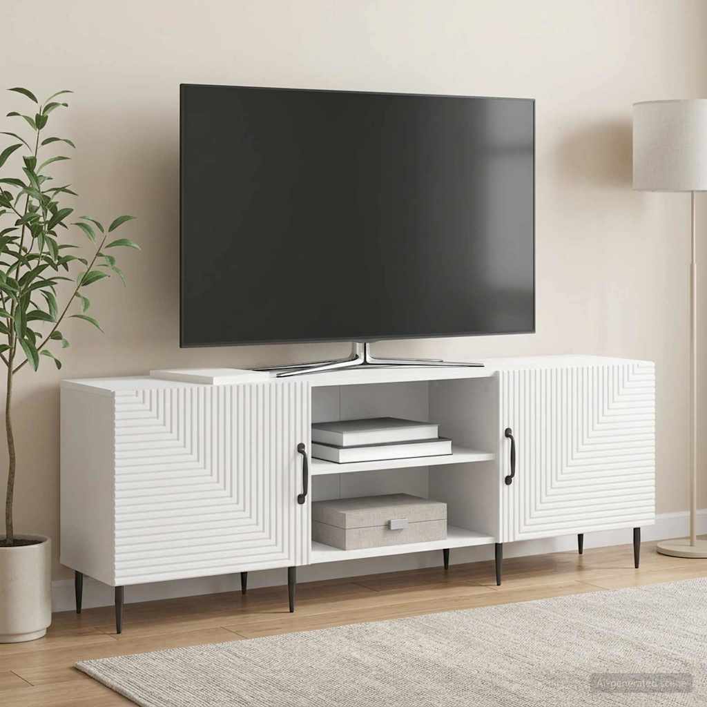 TV-skab 150 x 31 x 50 cm Hvid højglans Konstrueret træ