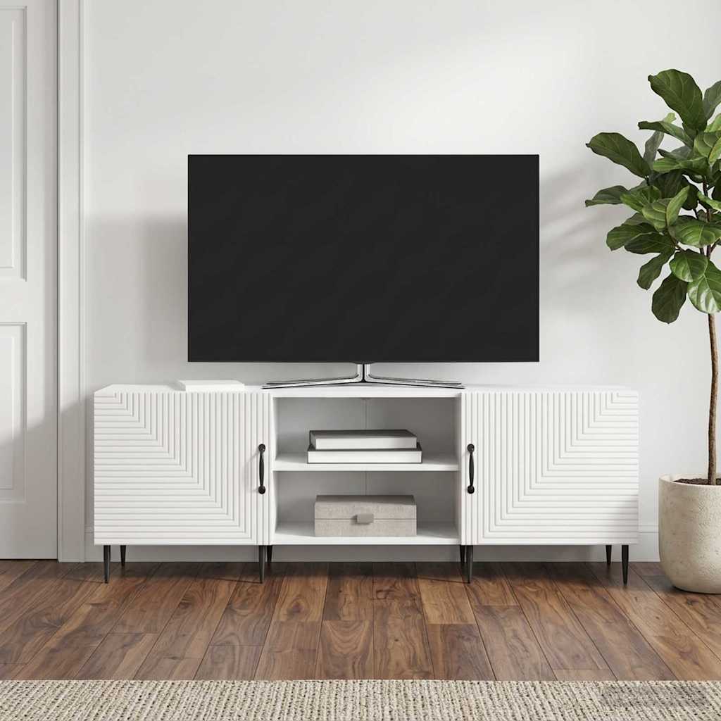 TV-skab 150 x 31 x 50 cm Hvid højglans Konstrueret træ