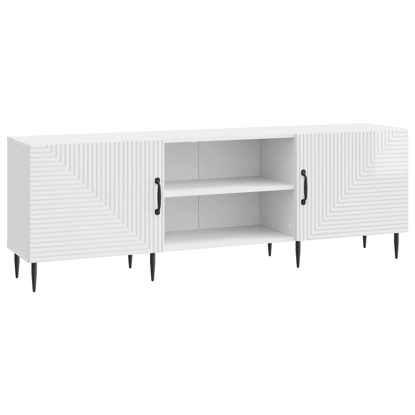 TV-skab 150 x 31 x 50 cm Hvid højglans Konstrueret træ
