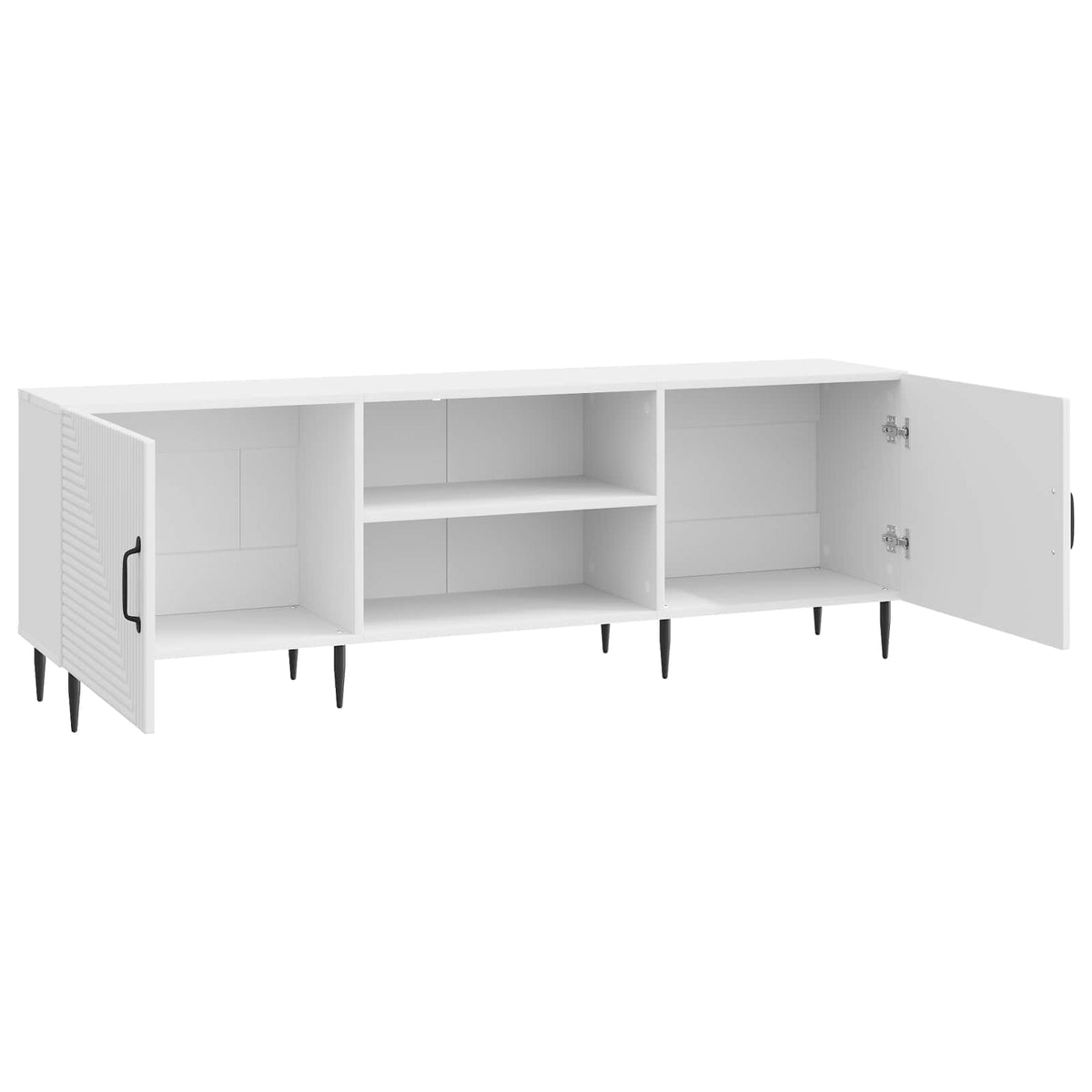 TV-skab 150 x 31 x 50 cm Hvid højglans Konstrueret træ