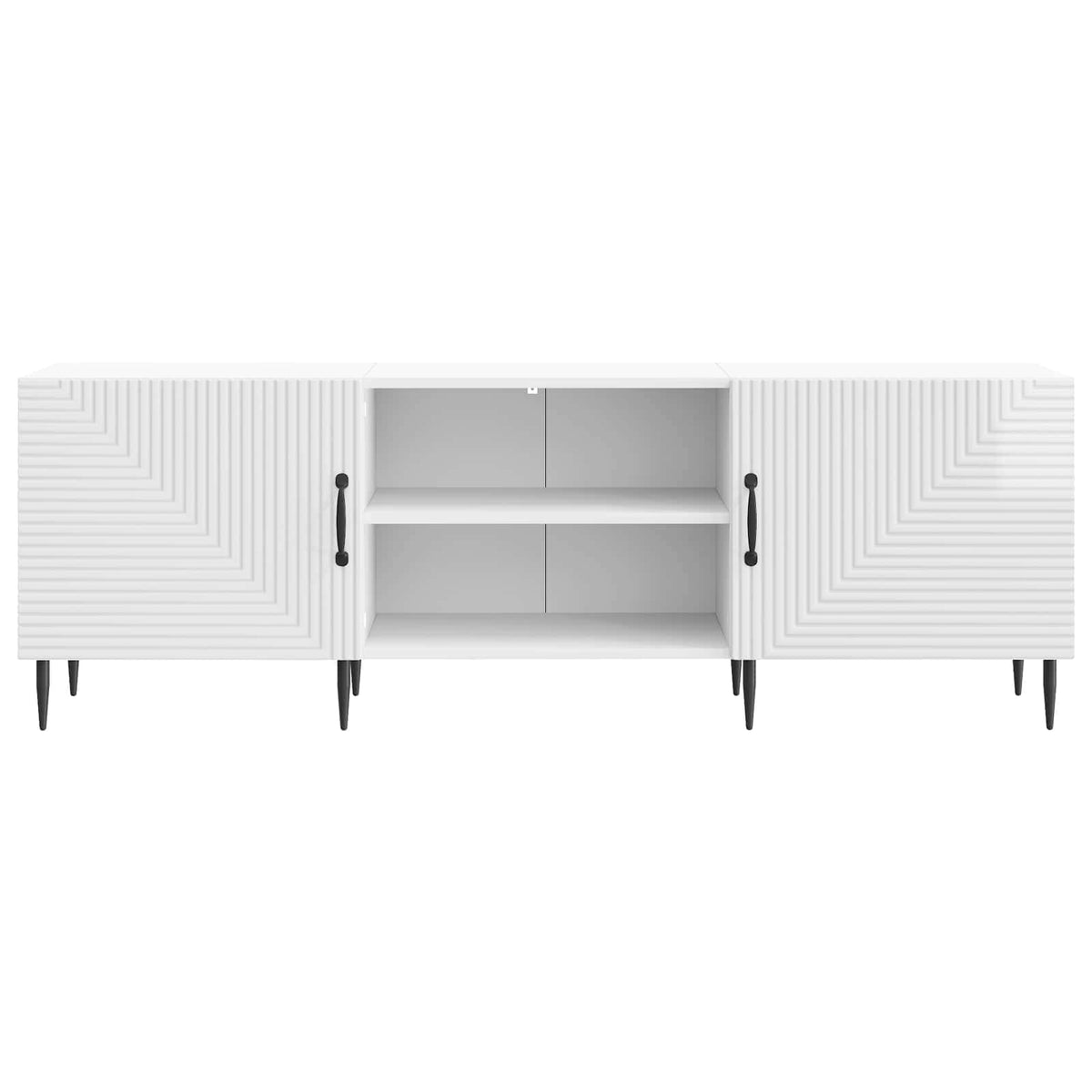 TV-skab 150 x 31 x 50 cm Hvid højglans Konstrueret træ
