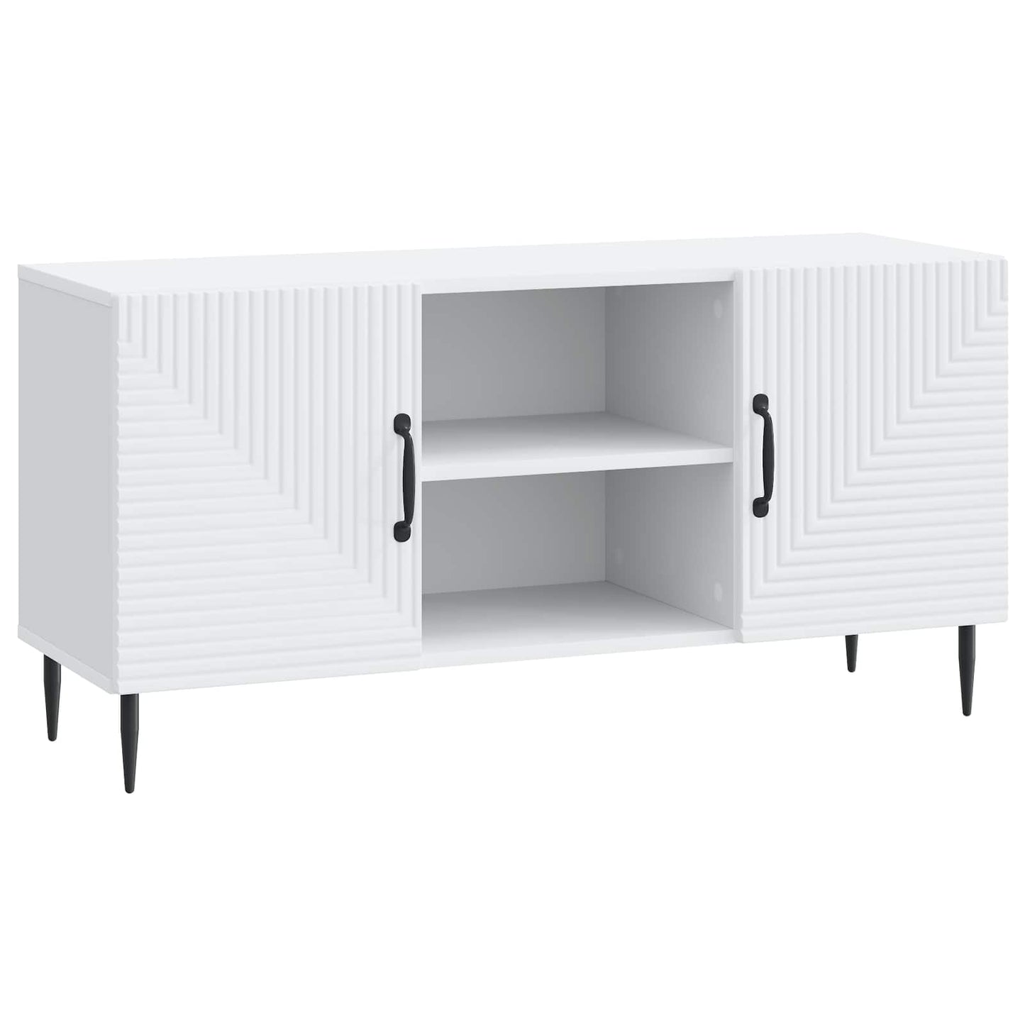 TV-skab Hvid 102 x 34,5 x 50 cm Konstrueret træ