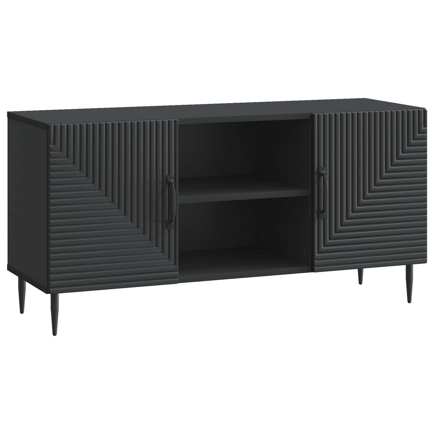 TV-skab Sort 102 x 34,5 x 50 cm Konstrueret træ