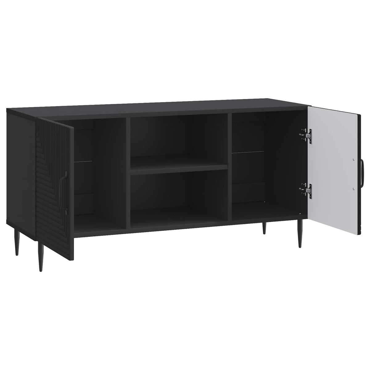 TV-skab Sort 102 x 34,5 x 50 cm Konstrueret træ