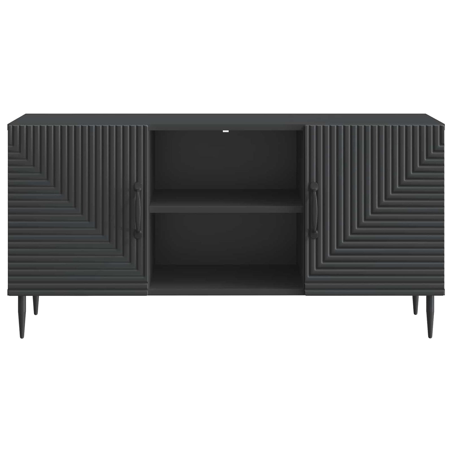 TV-skab Sort 102 x 34,5 x 50 cm Konstrueret træ