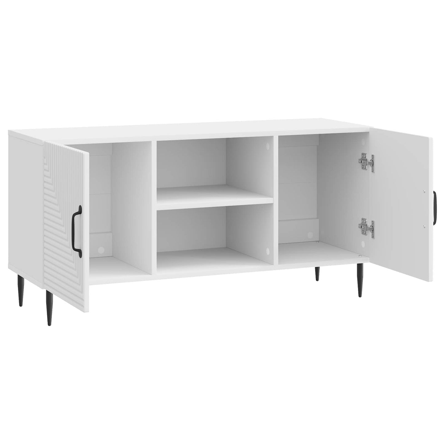 TV-skab Hvid højglans 102 x 34,5 x 50 cm Konstrueret træ