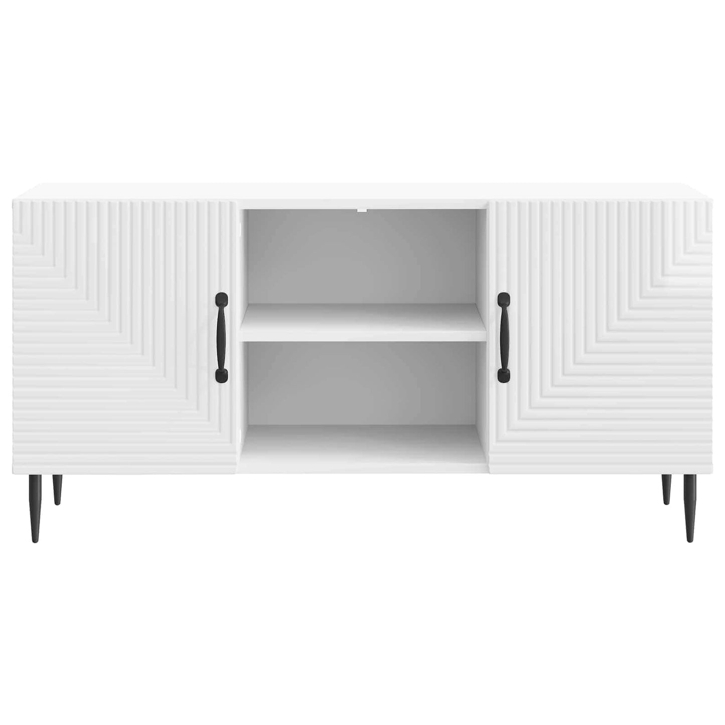TV-skab Hvid højglans 102 x 34,5 x 50 cm Konstrueret træ