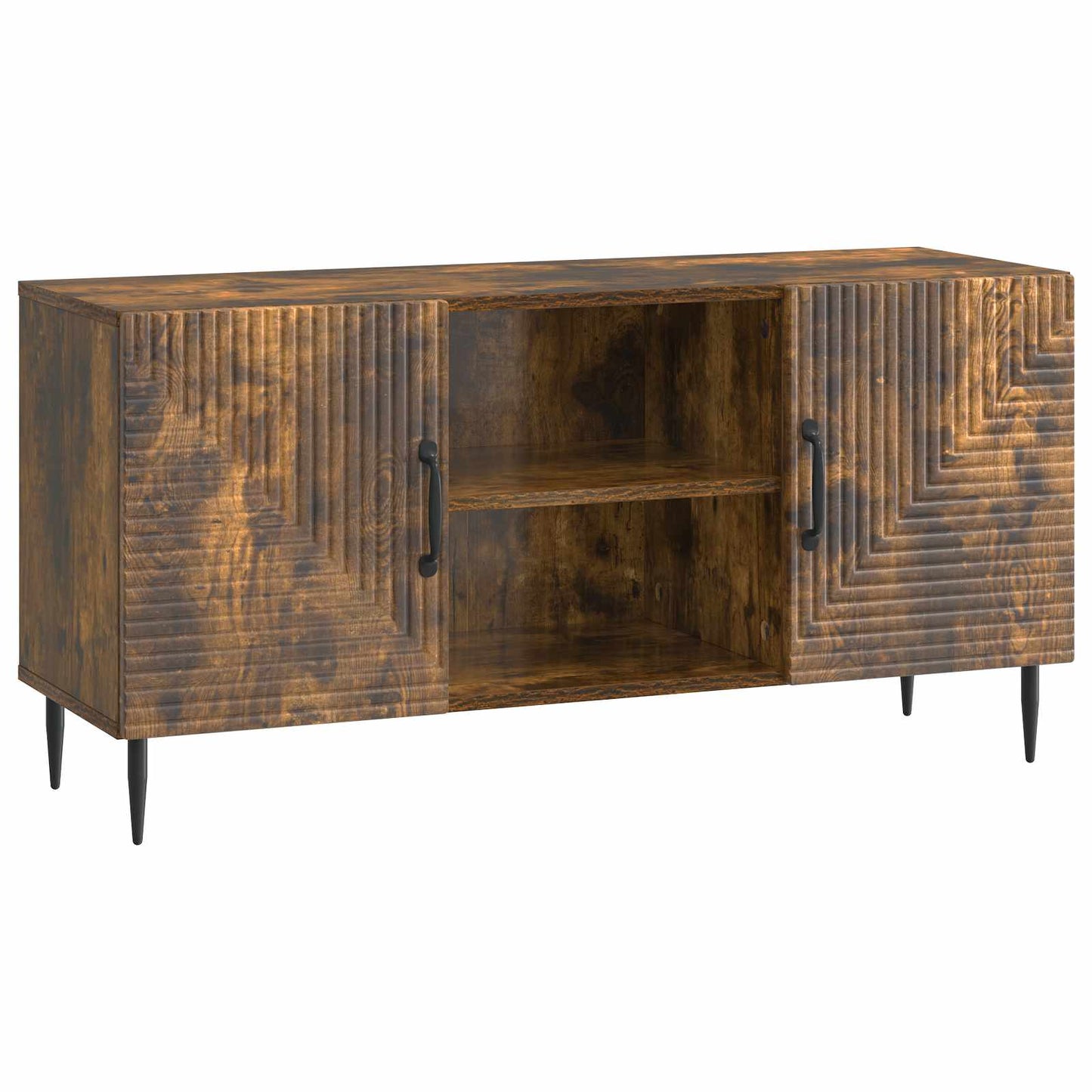 TV-skab Røget eg 102 x 34,5 x 50 cm Konstrueret træ