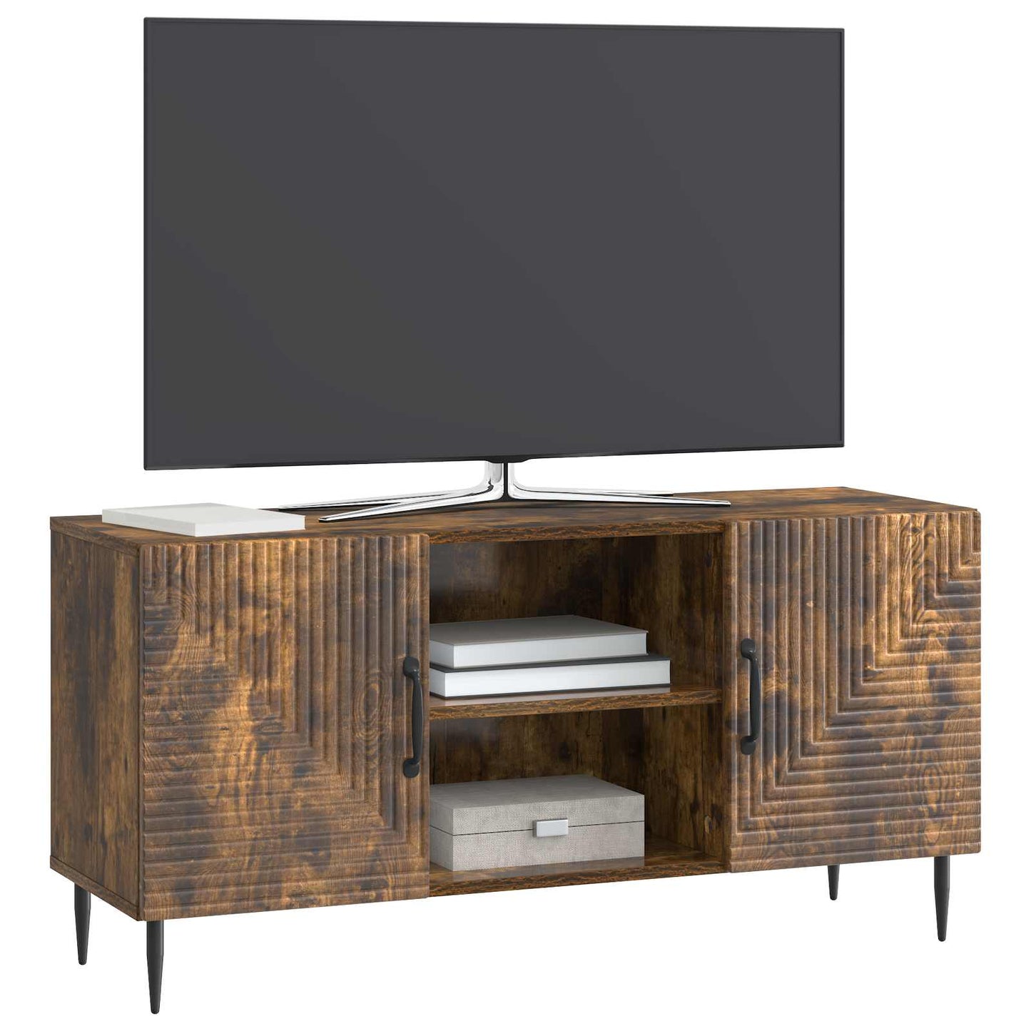 TV-skab Røget eg 102 x 34,5 x 50 cm Konstrueret træ
