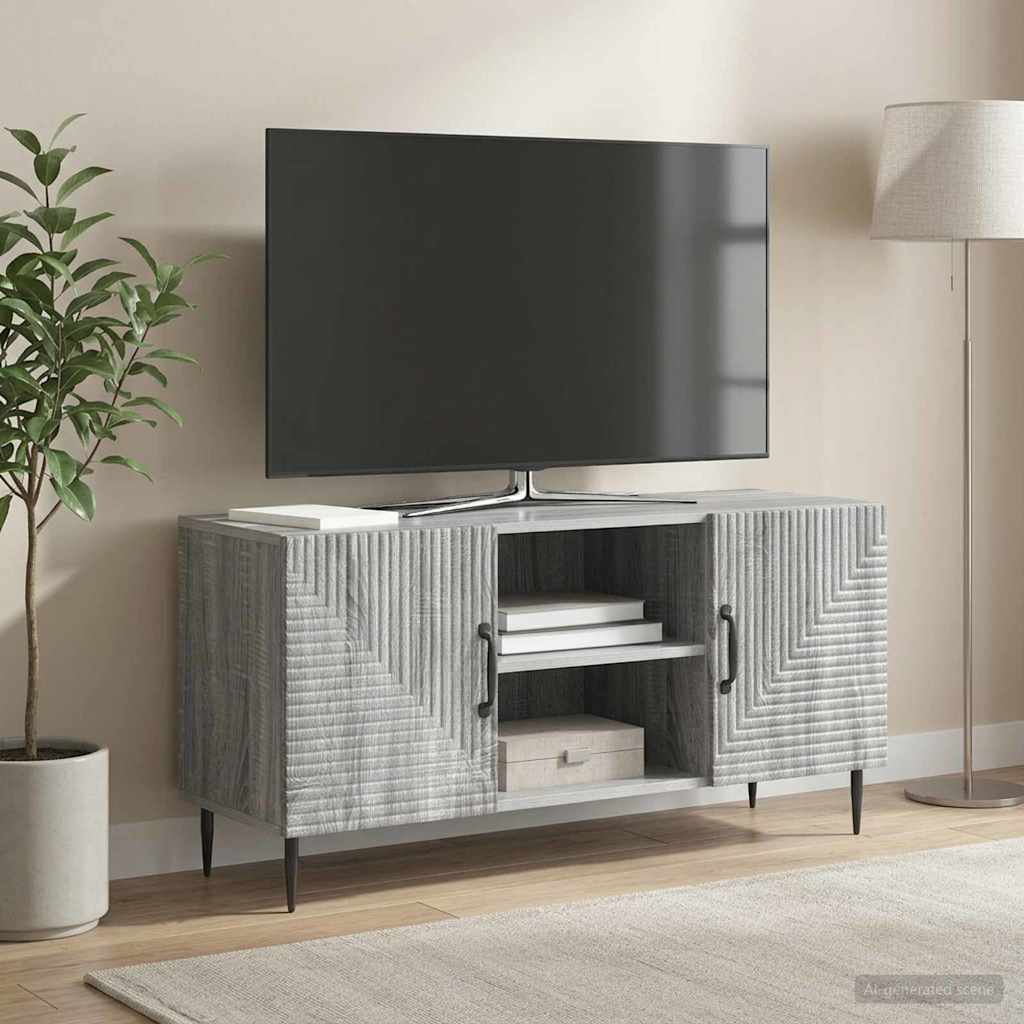 TV-skab Grå sonoma-eg 102 x 34,5 x 50 cm Konstrueret træ