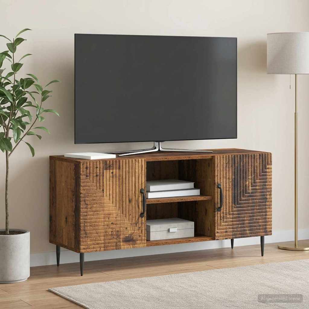 TV-skab Gammelt træ 102 x 34,5 x 50 cm Konstrueret træ