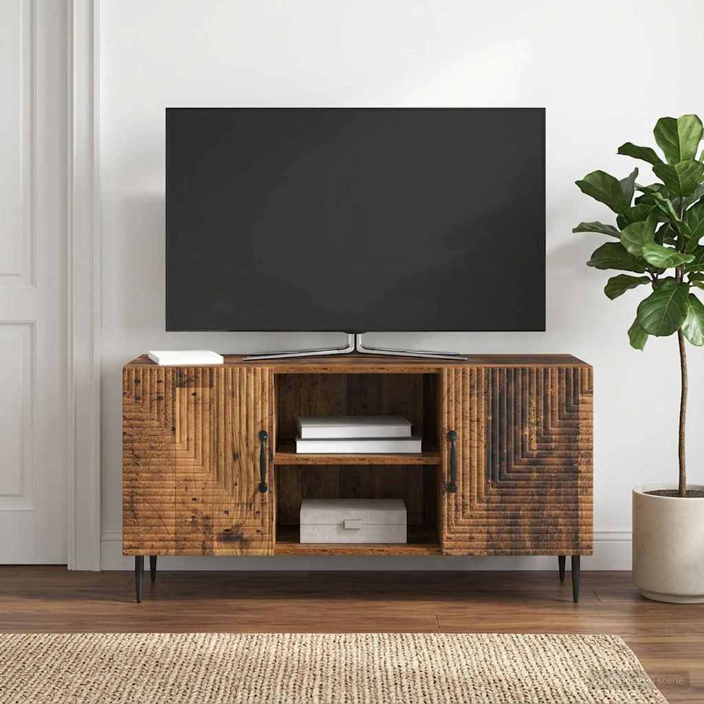 TV-skab Gammelt træ 102 x 34,5 x 50 cm Konstrueret træ