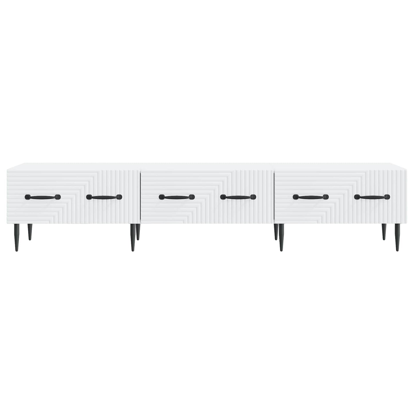 TV-skab med skuffe Hvid 147 x 34,5 x 30 cm Konstrueret træ