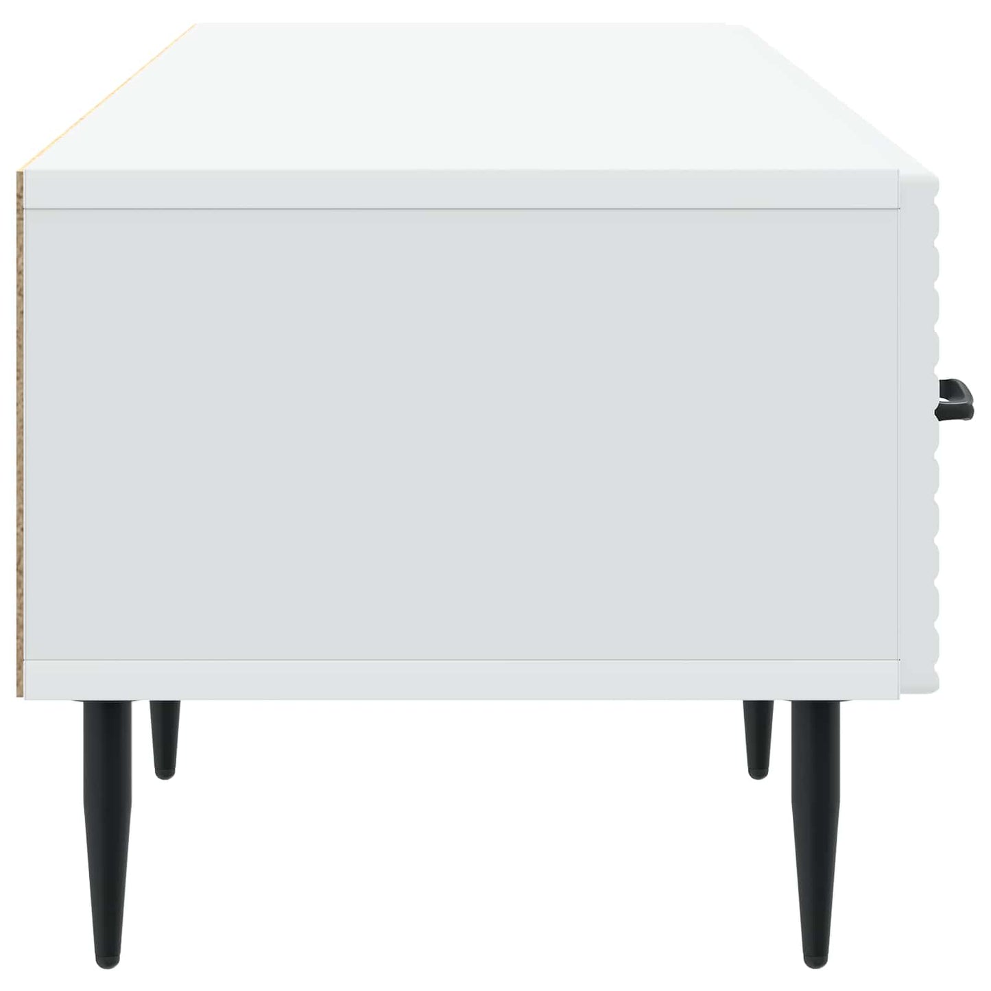TV-skab med skuffe Hvid 147 x 34,5 x 30 cm Konstrueret træ