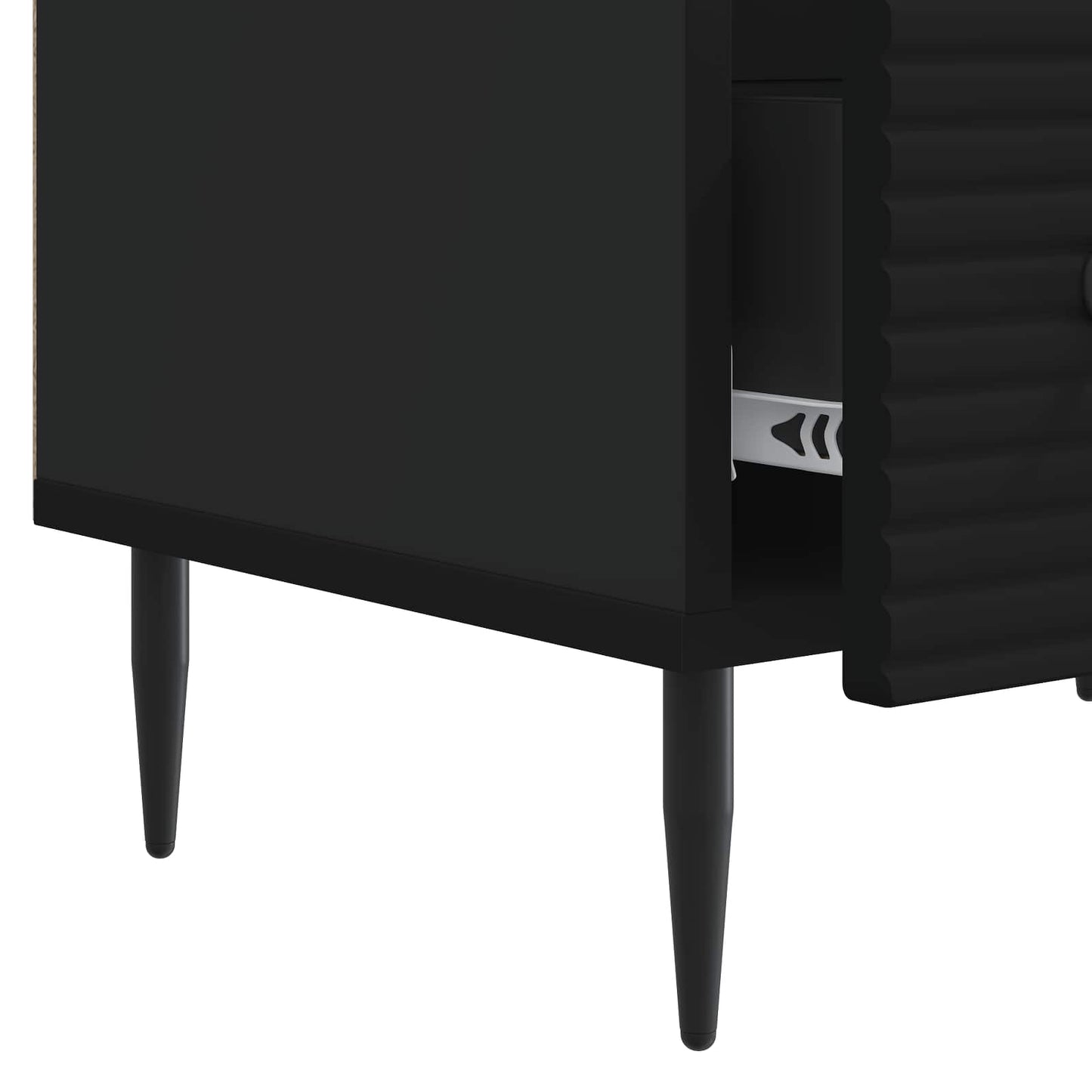 TV-skab med skuffe Sort 147 x 34,5 x 30 cm Konstrueret træ