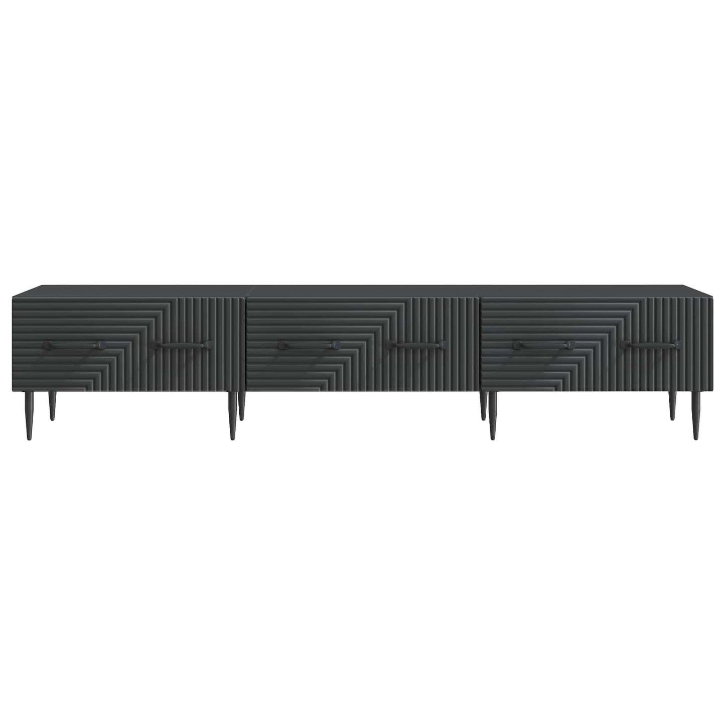 TV-skab med skuffe Sort 147 x 34,5 x 30 cm Konstrueret træ