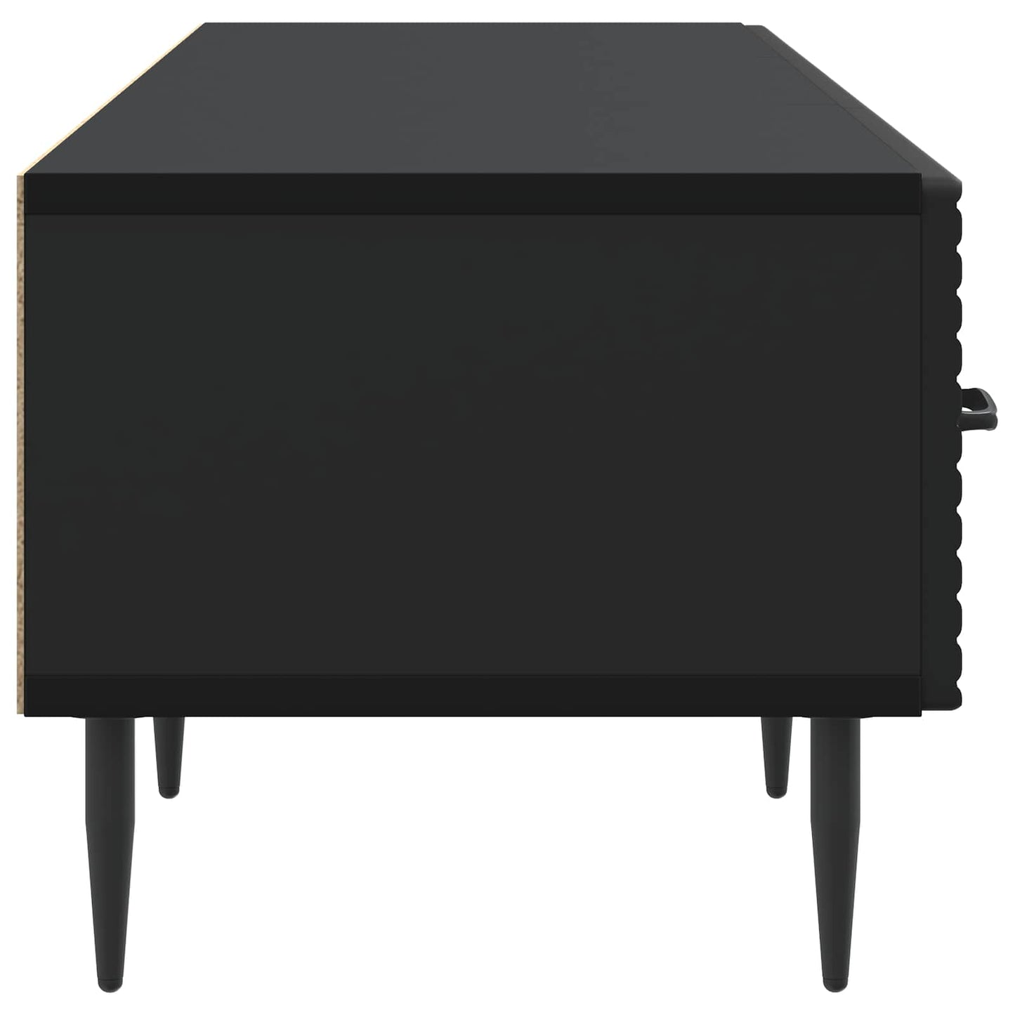 TV-skab med skuffe Sort 147 x 34,5 x 30 cm Konstrueret træ