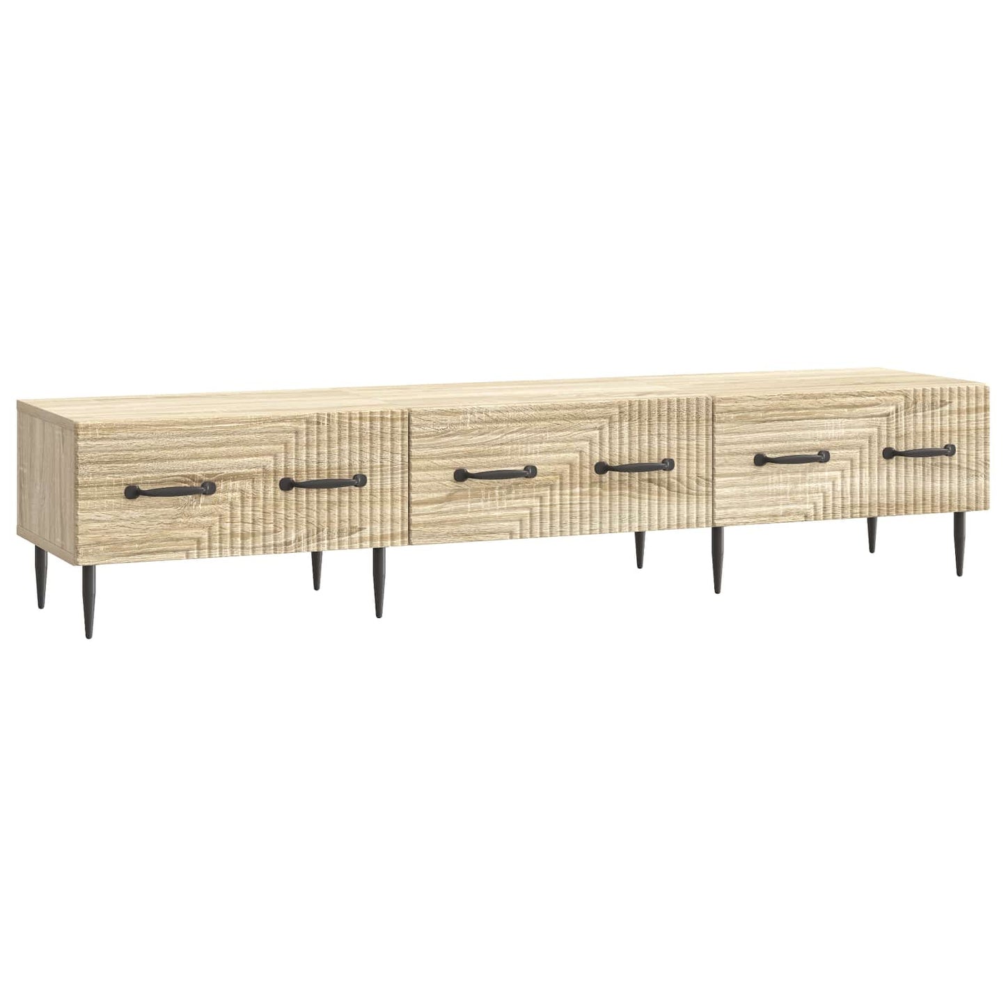TV-skab med skuffe Sonoma-eg 147 x 34,5 x 30 cm Konstrueret træ