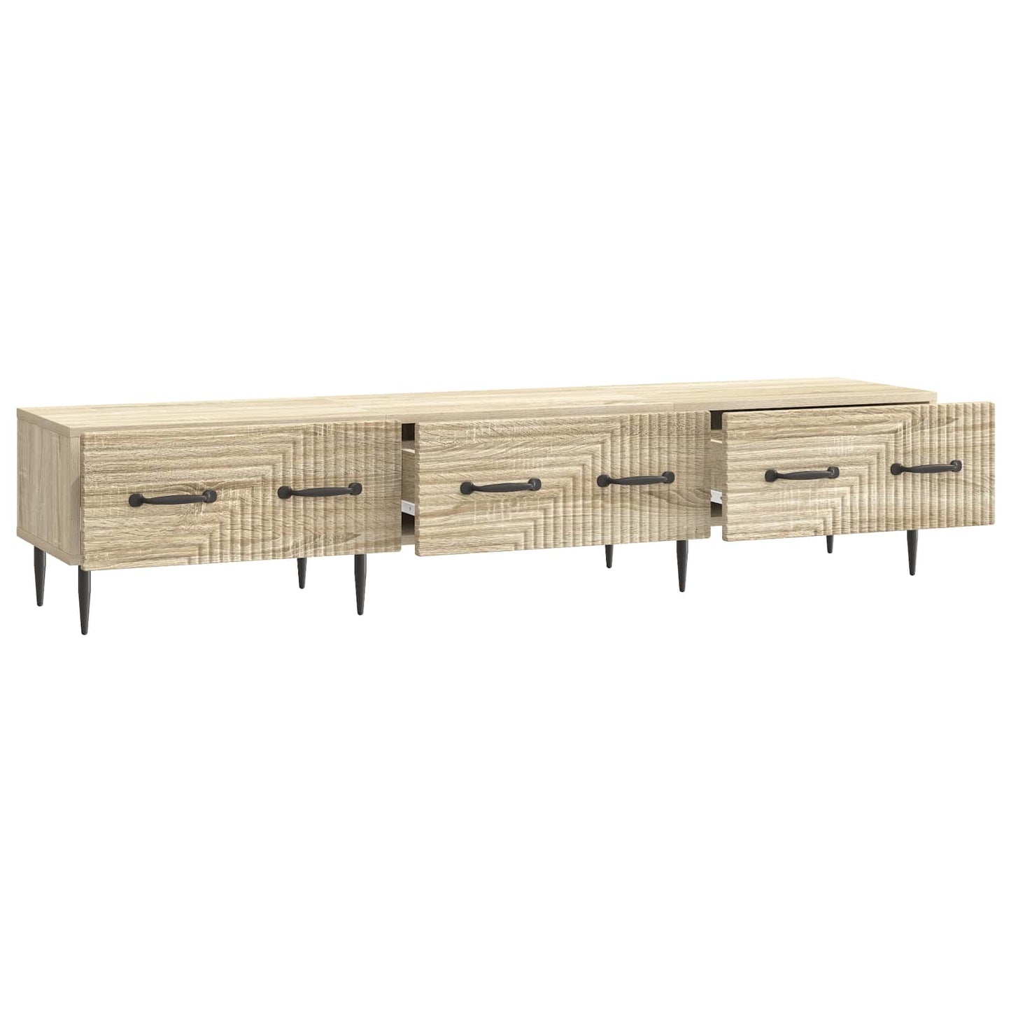 TV-skab med skuffe Sonoma-eg 147 x 34,5 x 30 cm Konstrueret træ