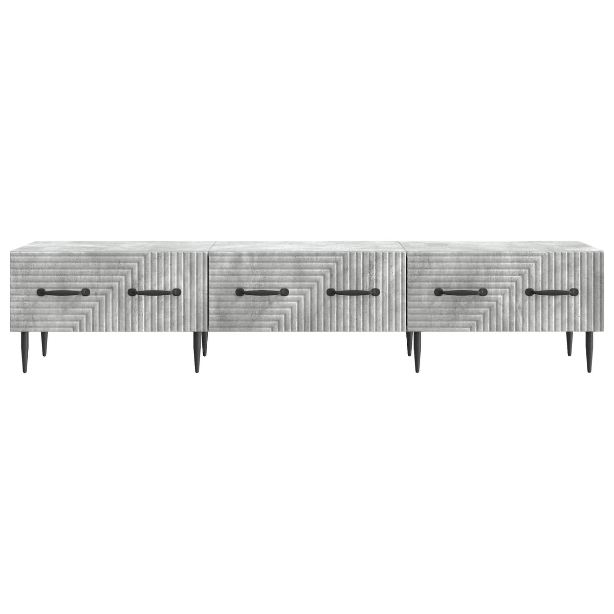 TV-skab med skuffe Betongrå 147 x 34,5 x 30 cm Konstrueret træ