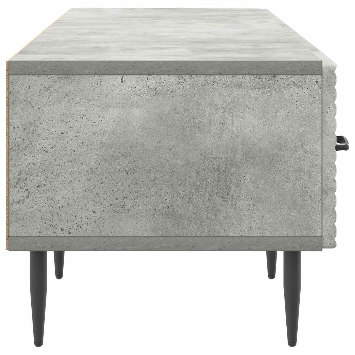 TV-skab med skuffe Betongrå 147 x 34,5 x 30 cm Konstrueret træ