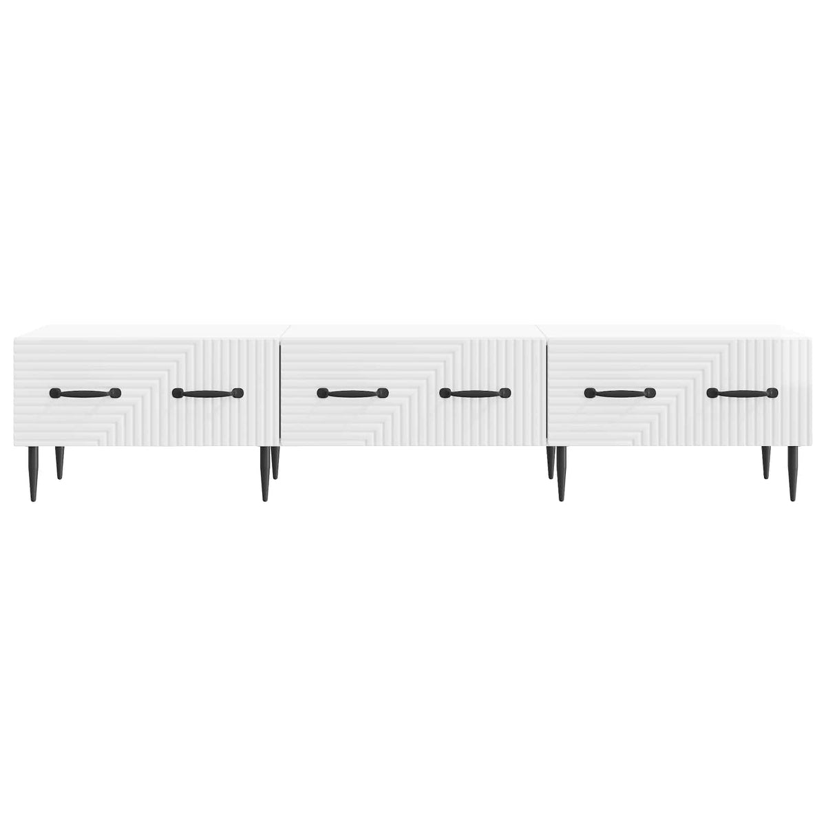 TV-skab Hvid højglans 147 x 34,5 x 30 cm Konstrueret træ