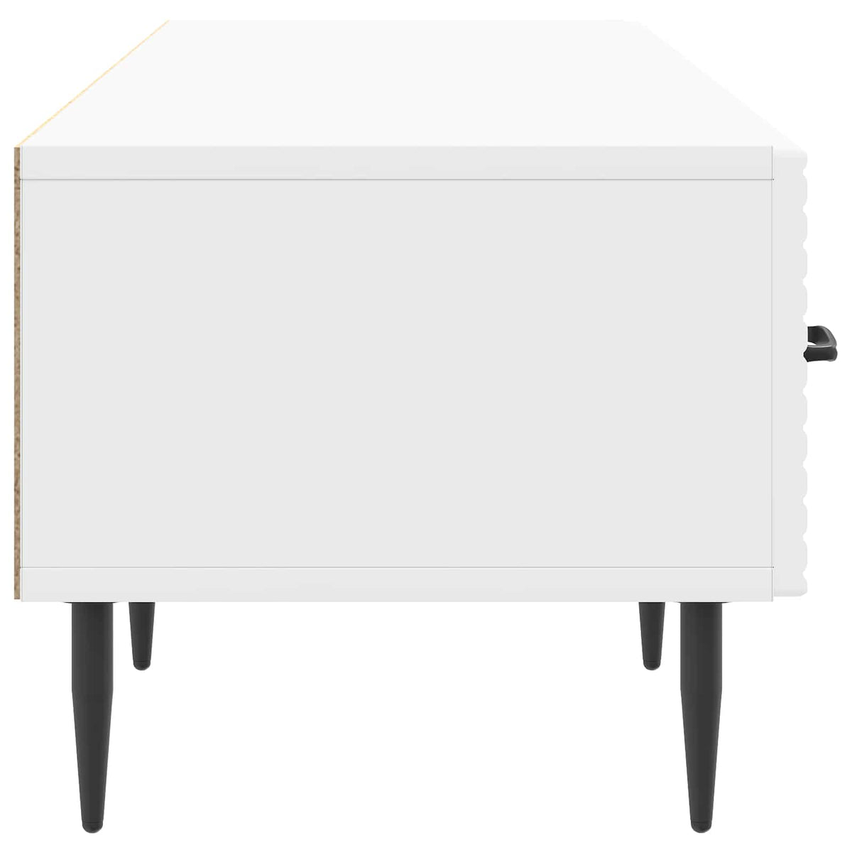 TV-skab Hvid højglans 147 x 34,5 x 30 cm Konstrueret træ