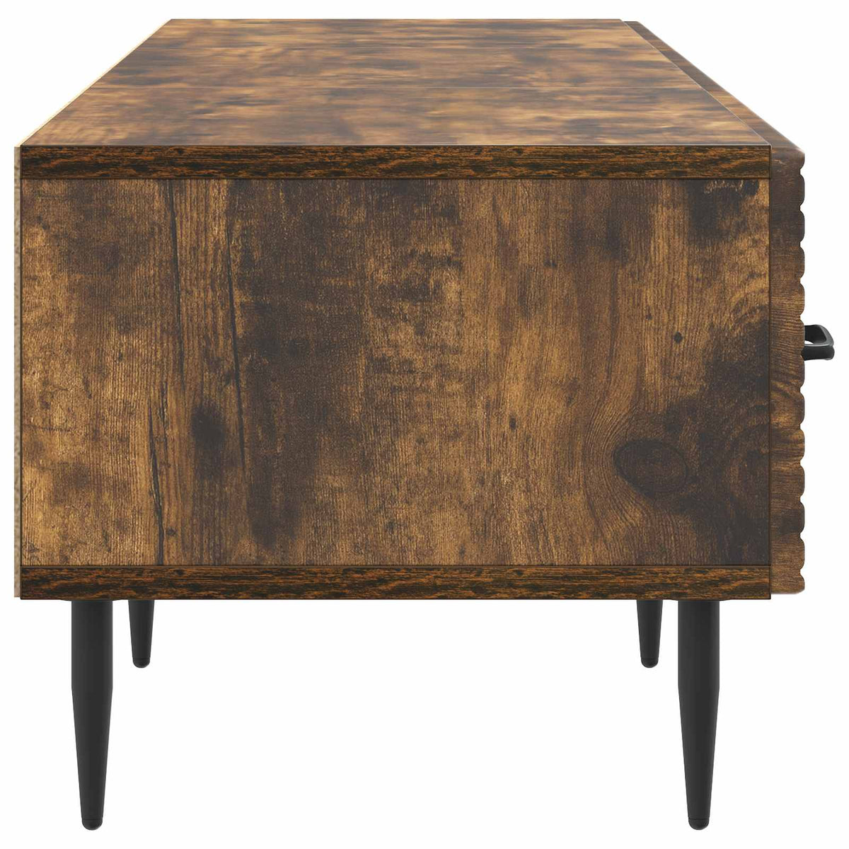 TV-skab med skuffe Røget eg 147 x 34,5 x 30 cm Konstrueret træ