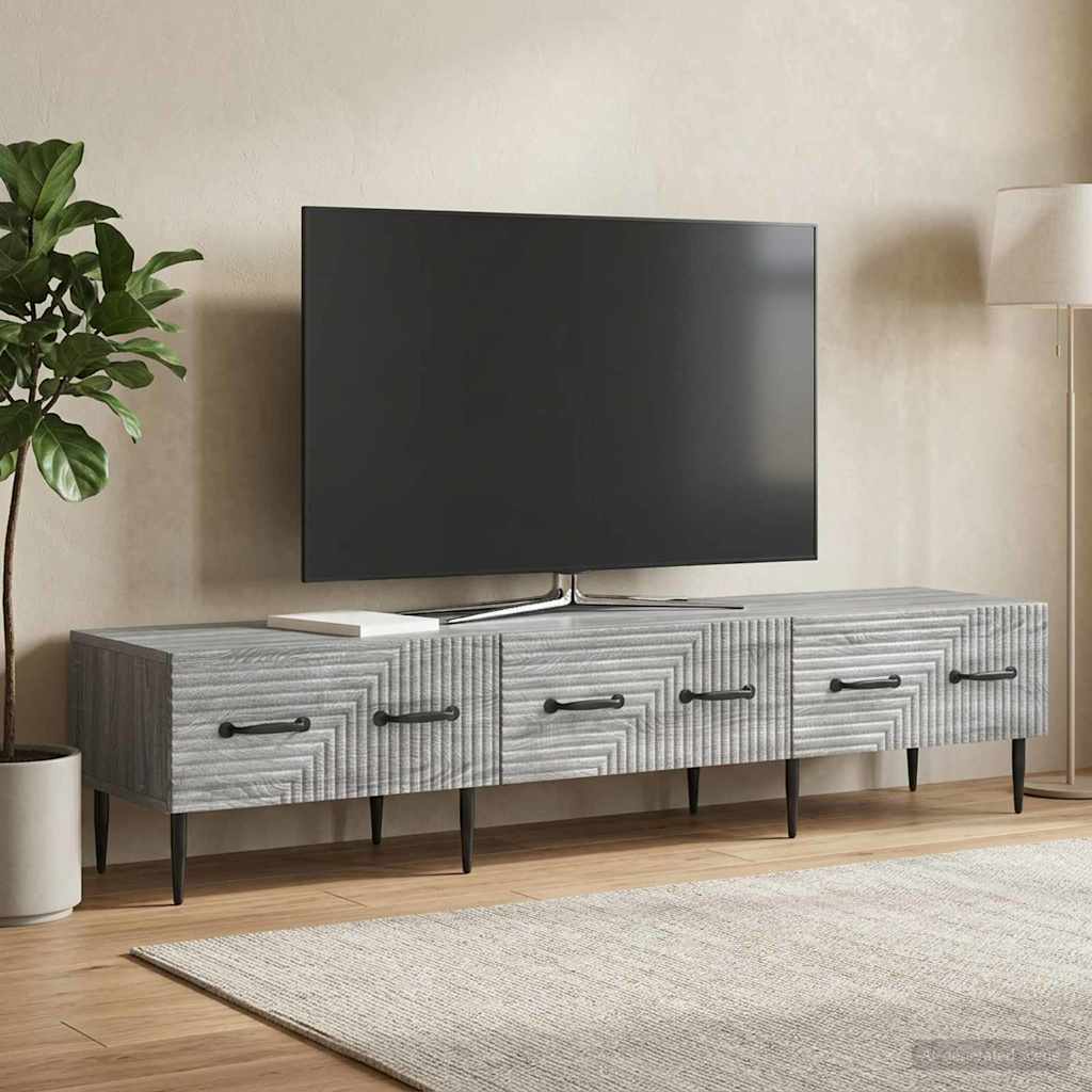 TV-skab Grå sonoma-eg 147 x 34,5 x 30 cm Konstrueret træ
