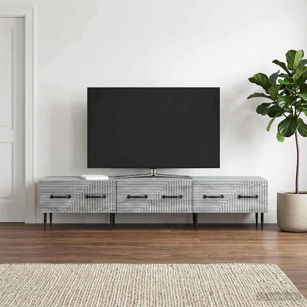 TV-skab Grå sonoma-eg 147 x 34,5 x 30 cm Konstrueret træ