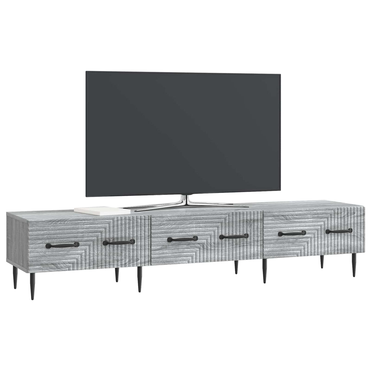 TV-skab Grå sonoma-eg 147 x 34,5 x 30 cm Konstrueret træ