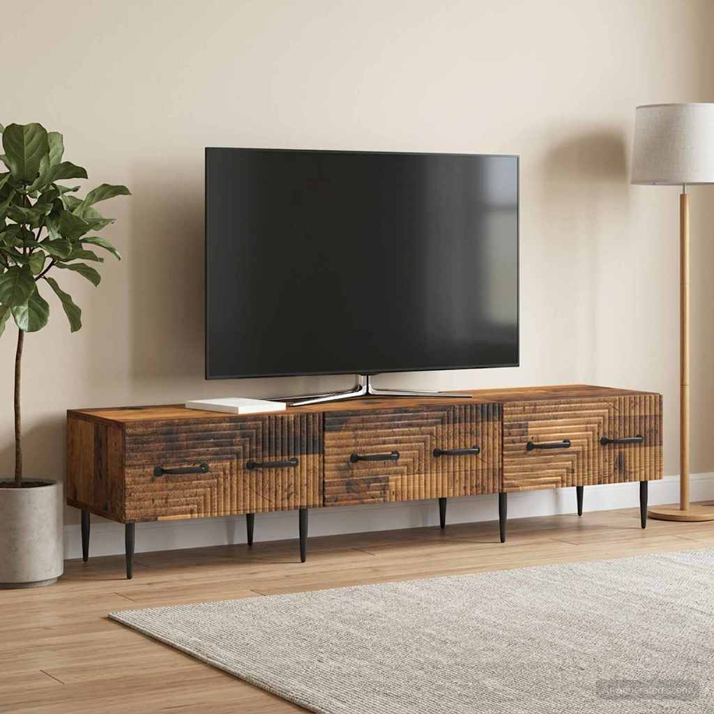 TV-skab Gammelt træ 147 x 34,5 x 30 cm Konstrueret træ