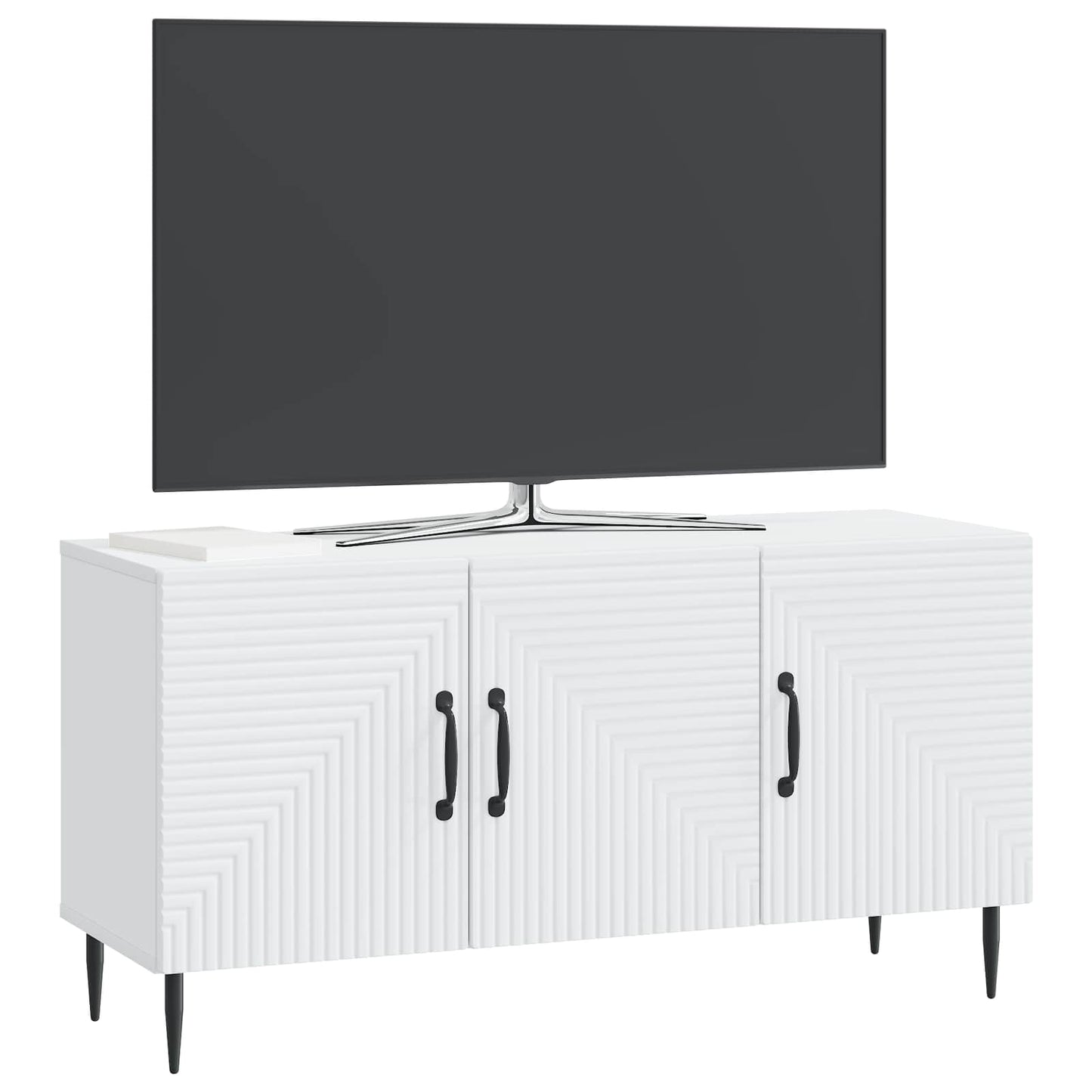 TV-skab Hvid 99 x 34,5 x 50 cm Konstrueret træ