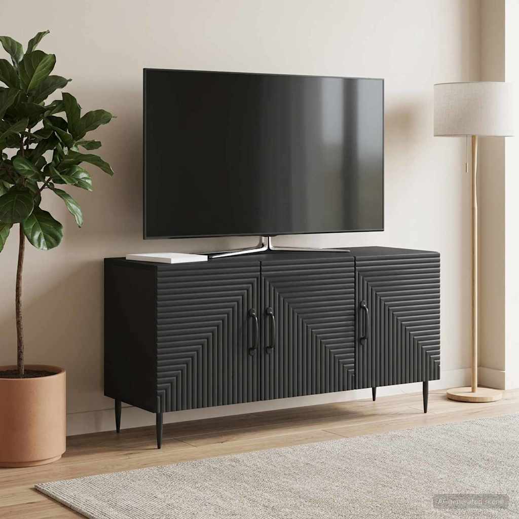 TV-skab Sort 99 x 34,5 x 50 cm Konstrueret træ