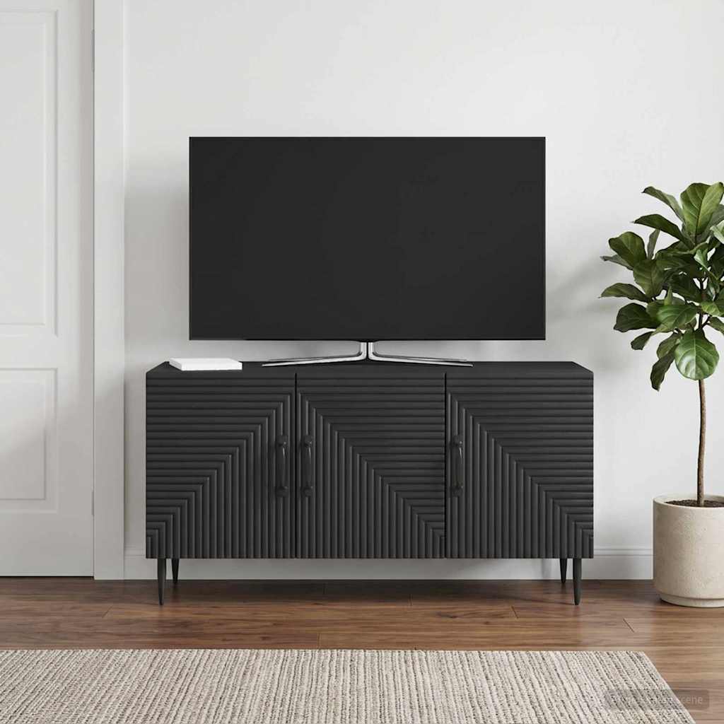 TV-skab Sort 99 x 34,5 x 50 cm Konstrueret træ