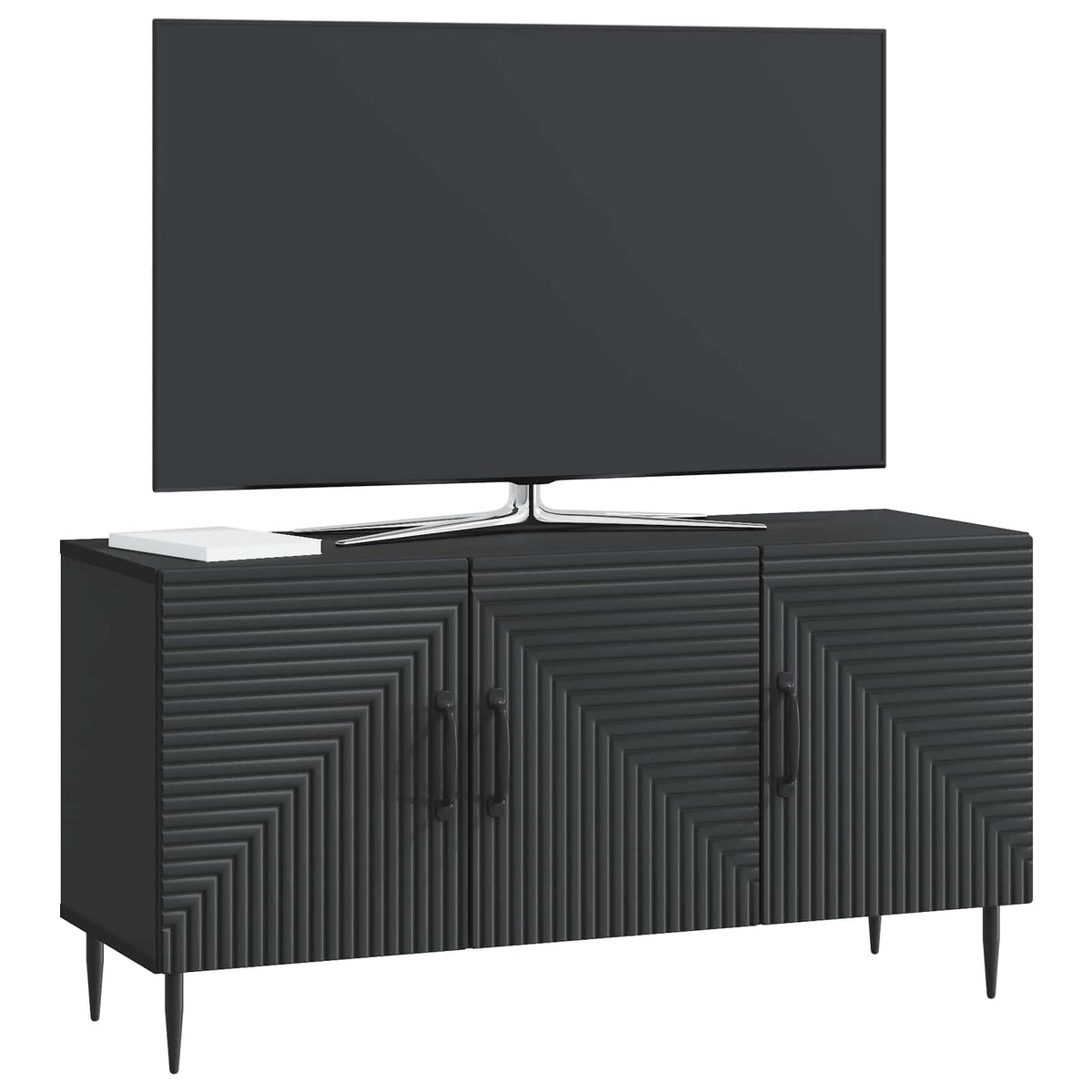 TV-skab Sort 99 x 34,5 x 50 cm Konstrueret træ