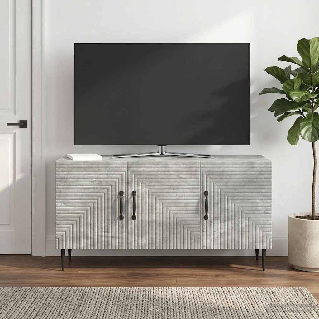 TV-skab Betongrå 99 x 34,5 x 50 cm Konstrueret træ