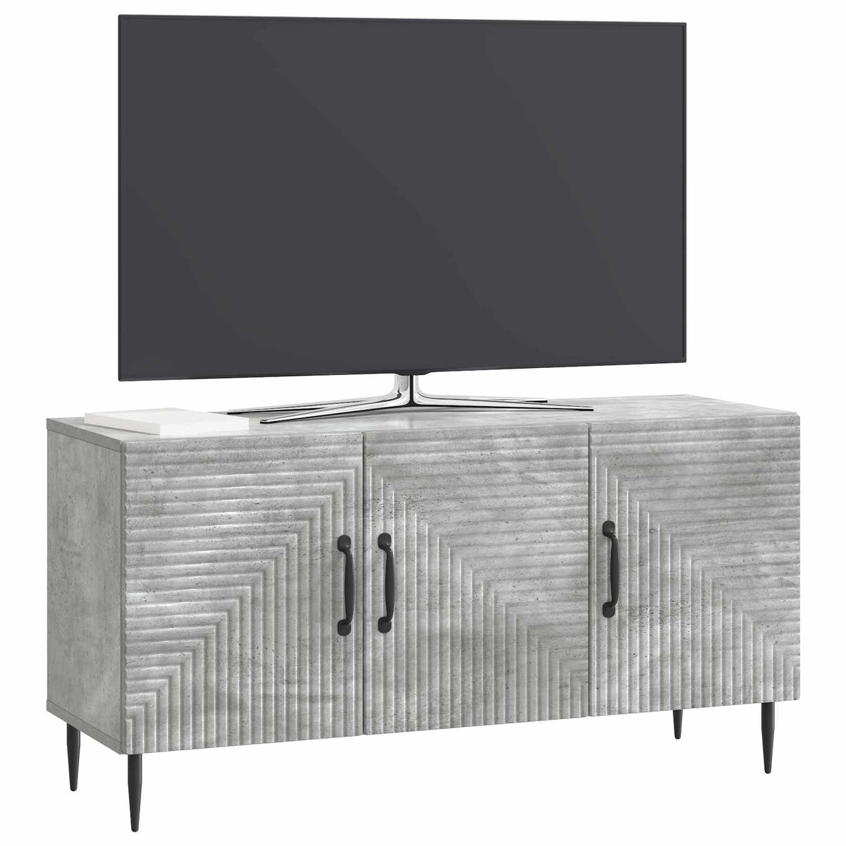 TV-skab Betongrå 99 x 34,5 x 50 cm Konstrueret træ