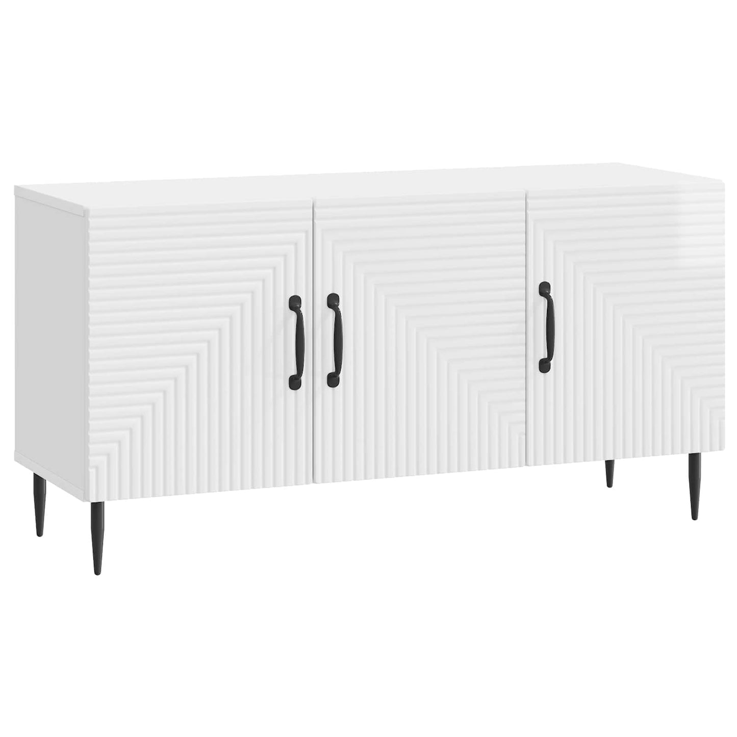 TV-skab Hvid højglans 99 x 34,5 x 50 cm Konstrueret træ
