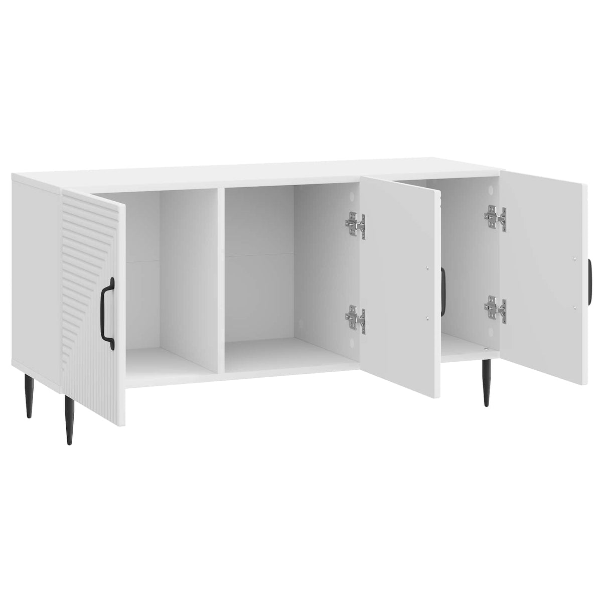 TV-skab Hvid højglans 99 x 34,5 x 50 cm Konstrueret træ