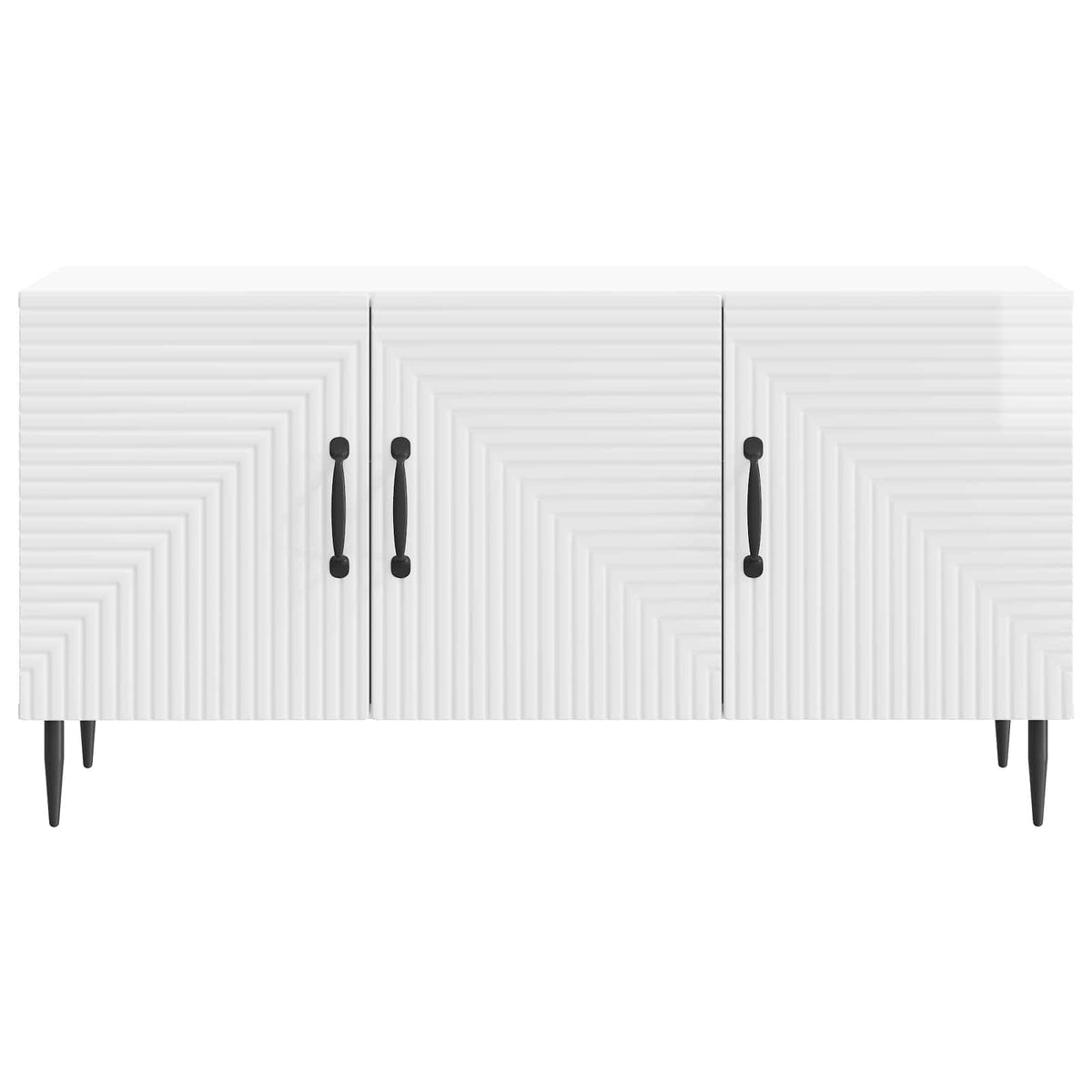 TV-skab Hvid højglans 99 x 34,5 x 50 cm Konstrueret træ