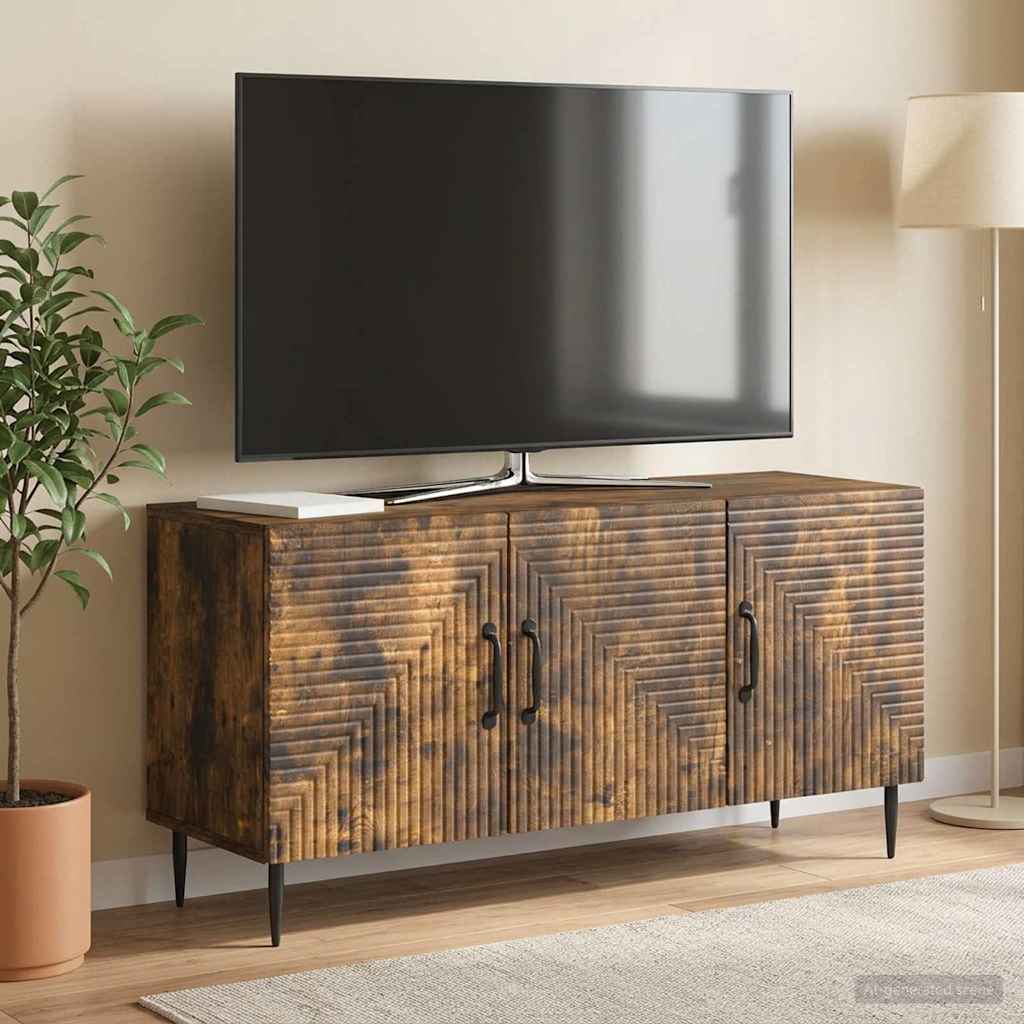 TV-skab Røget eg 99 x 34,5 x 50 cm Konstrueret træ